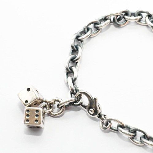 GAMBLER W DICE CHAIN BRACELET SV925