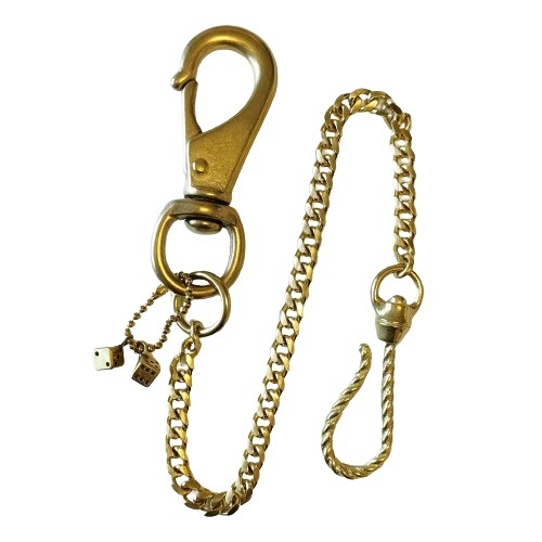 DICE WALLET CHAIN BRASS
