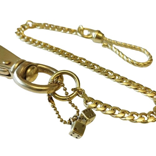 DICE WALLET CHAIN BRASS
