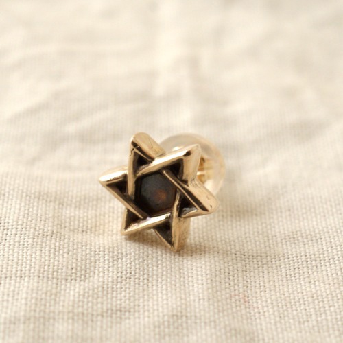 TINY 10K DAVID-STAR PIERCE