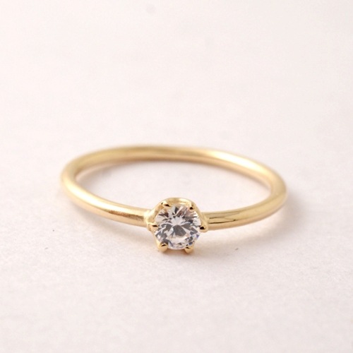 SIMPLE ENGAGEMENT RING-18KYG