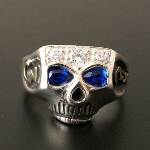 JIMSKULL RING JOHNNY DEPP MODEL/サファイア の販売【CHARCOAL*GREEN