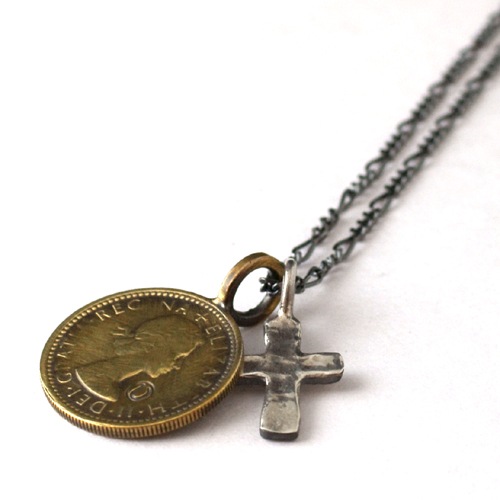 60's COIN BRASS NECKLACE