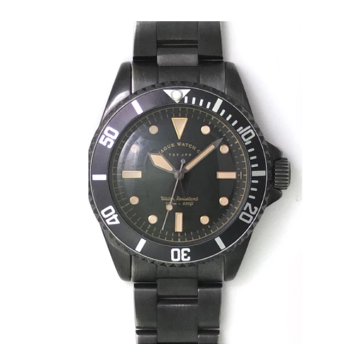 VAGUE WATCH BLK SUB (STAINLESS STEEL BELT)