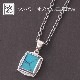 Square Turquoise Pendant - Silver + ������ݥ����ե�������CL060���֤�45-50���