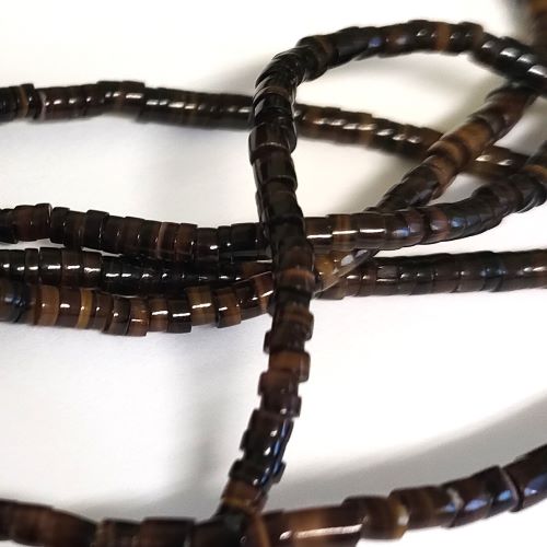 SILVER & SHELL BZ NECKLACE��BLACK