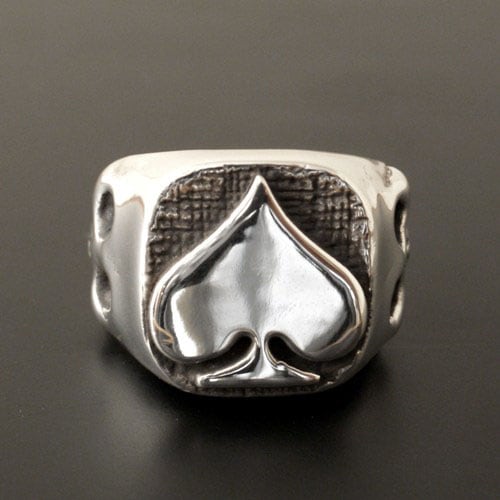 SPADE SKULL RING
