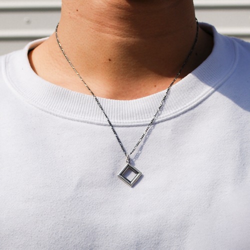 BLANK FRAME NECKLACE SILVER925