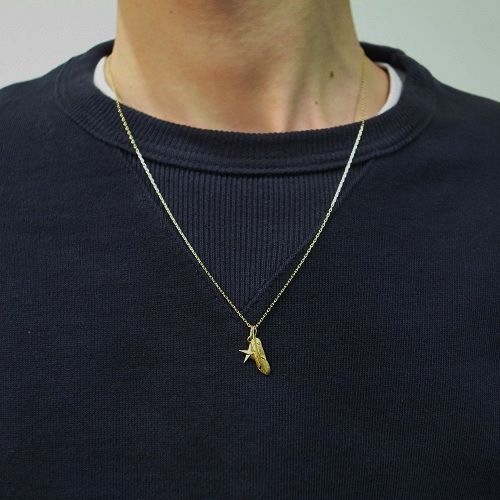 Small Feather Charm - K18Yellow Gold+Small Star Charm - K18Yellow Gold+K18-2ʳ㥹ȥ(0.33)50cm