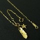 Small Feather Charm - K18Yellow Gold+Small Star Charm - K18Yellow Gold+K18-2ʳ㥹ȥ(0.33)50cm
