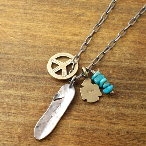 SMALL FEATHER SET NECKLACE