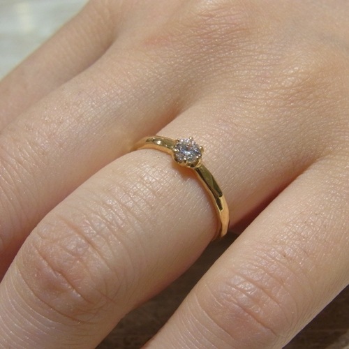TATAKI ENGAGEMENT RING-18KYG
