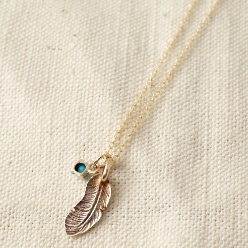 X-SMALL FEATHER W NECKLACE K10