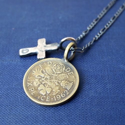 60's COIN BRASS NECKLACE