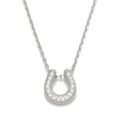 2020 Christmas Ridge Horseshoe Necklace - Silver w/CZ