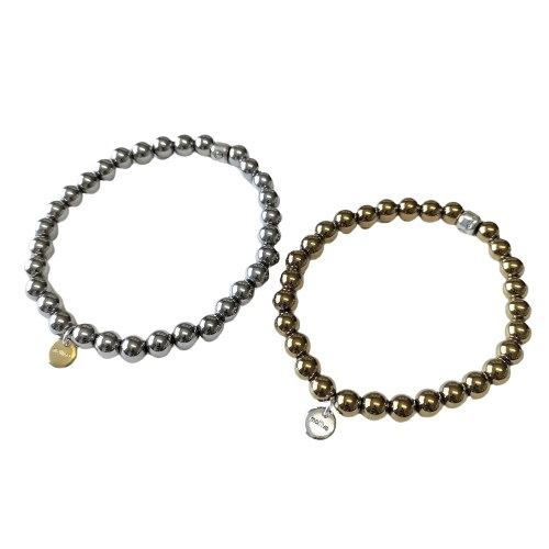 HEMATITE ROUND BEADS BRACELET