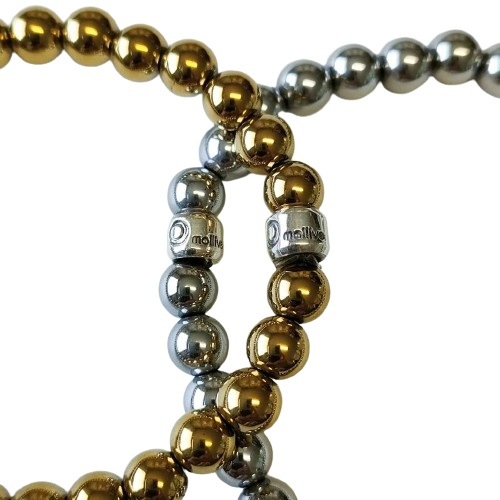 HEMATITE ROUND BEADS BRACELET