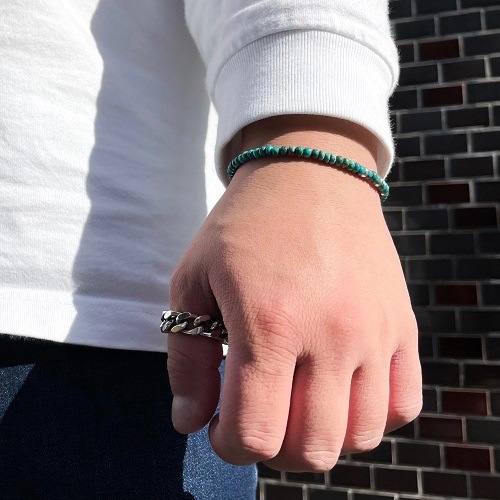 �ǲ��LOVE SONG�˥��Ρ��ޥ���湯�󤵤����ѥ�ǥ� MINI TURQUOISE BEADS BRACELET2
