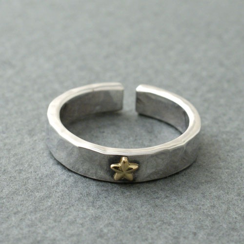 K18 GOLD STAR STUDS RING