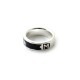 Black Enameled RingSILVER