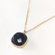 ���Ρ��ޥ�߷ä�Ȥ������ѥ�ǥ롦GOLD ONYX SIGNET TYPE NECKLACE