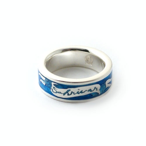 Blue Enameled Ring��SILVER��