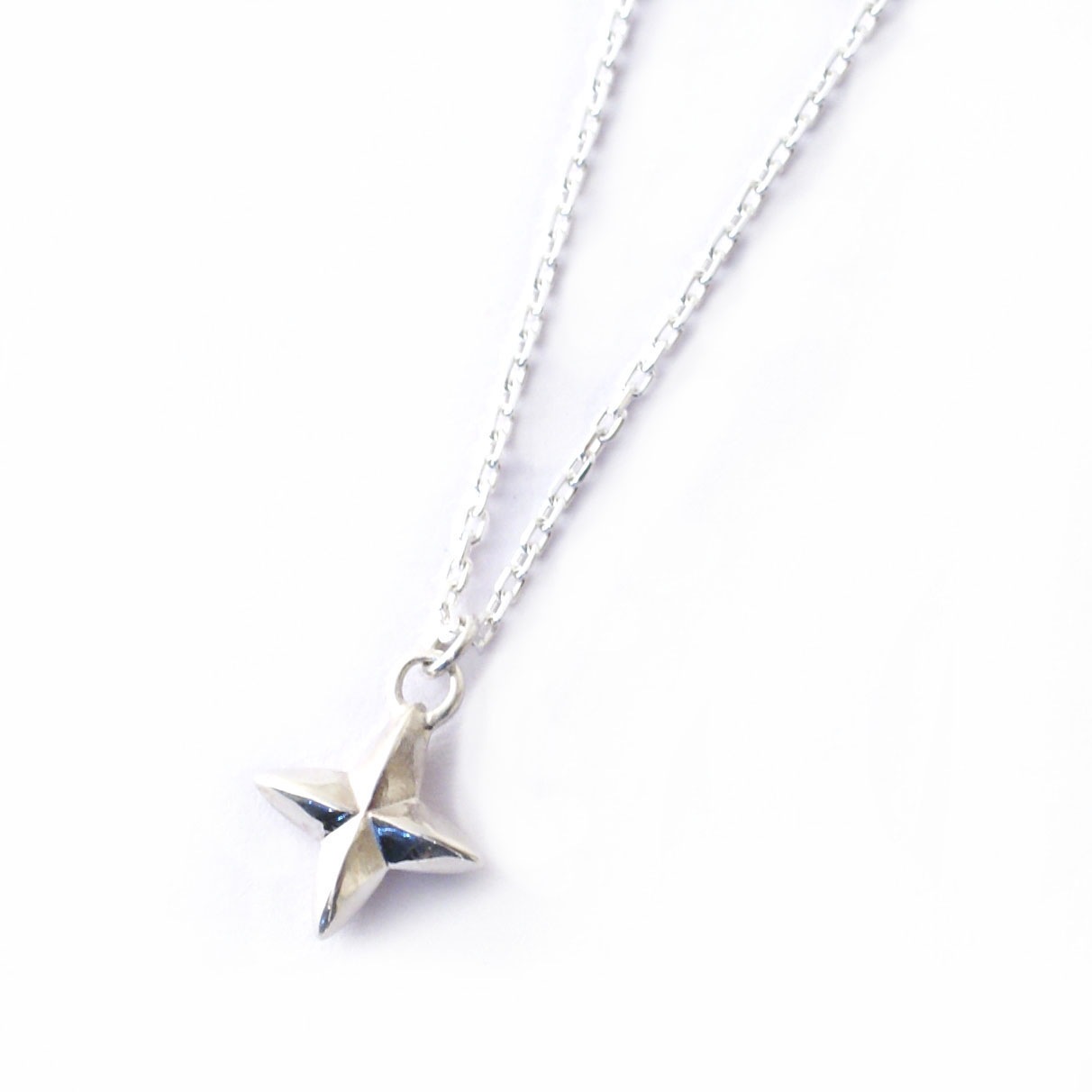 SILVER STAR CROSS NECKLACE 2