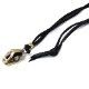 HEAVY TIGER SKULL LETAHER LONG NECKLACE BRASS