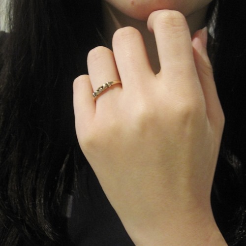 CLADDAGH RING-GOLD CZ