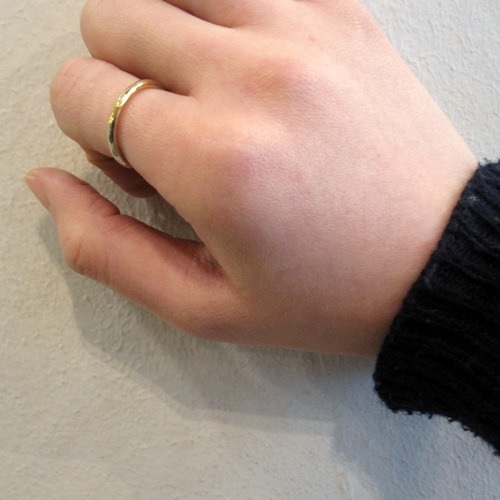 QUARTER GOLD K18 RING