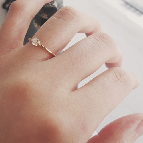 SIMPLE ENGAGEMENT RING-18KYG
