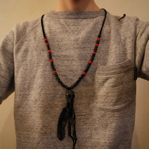 Skull Head top&Beads Necklace