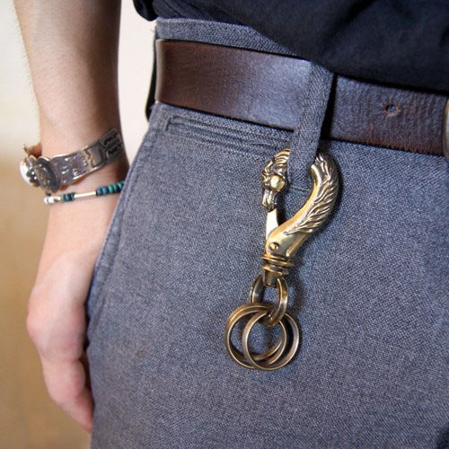 HORSE KEY HOOK L/Brass