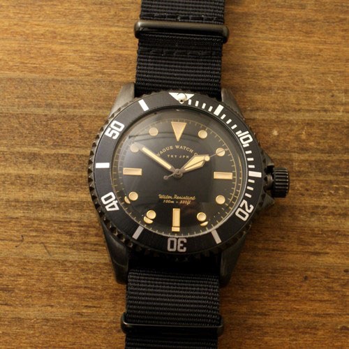 VAGUE WATCH BLK SUB (STAINLESS STEEL BELT)