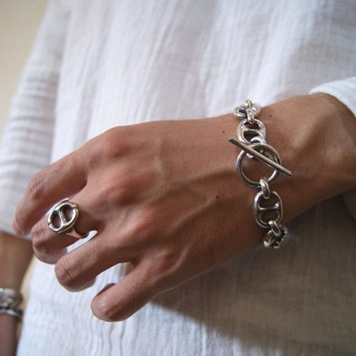 H MARINA CHAIN BRACELET の販売【CHARCOAL*GREEN】公式オンラインストア