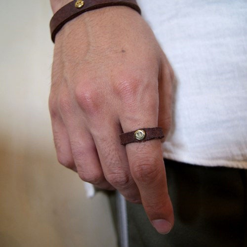 LETHER SMILE RING DB