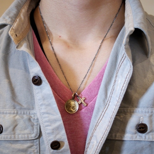 60's COIN BRASS NECKLACE