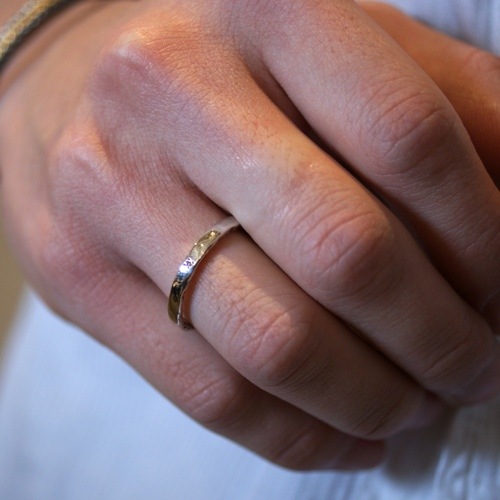 DIA FLAT SILVER SLENDER RING����ƣ�򤵤�����