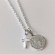 MEDAI & CROSS SET NECKLACE ALL SV