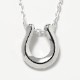 Ridge Horseshoe Necklace Large - Silver