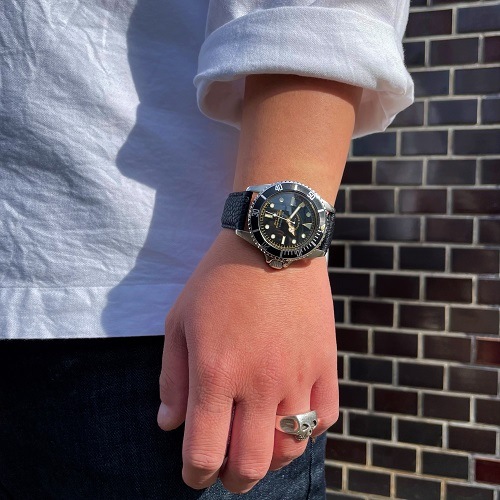 VAGUE WATCH Co.��GRY FAD Depths Black���쥶���٥�ȣãǥ������༫ư����