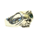 CG LIMITED JIM SKULL RING SILVER EYEPATCH with EMERALD