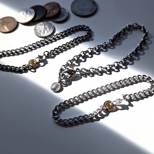 COIN CHARM CHAIN BRACELET TAG