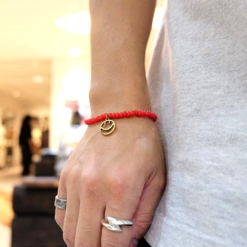 SMILE OPEN WORK BEADS BRACELET