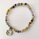 SMILE OPEN WORK BEADS BRACELET