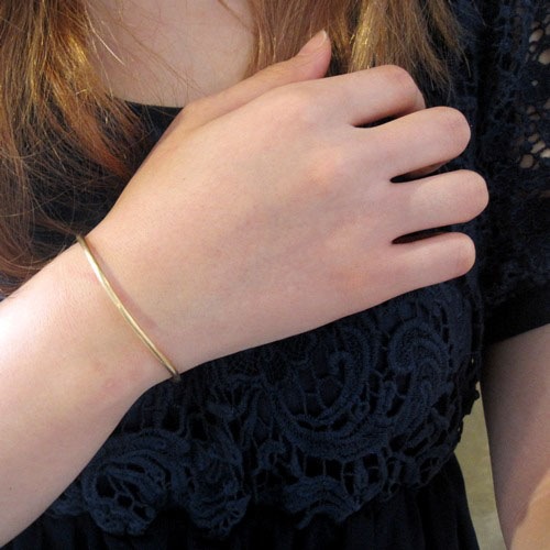 SIMPLE MAT GOLD BRACELET