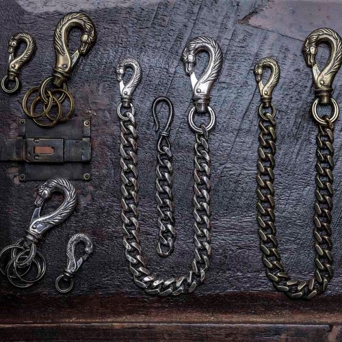 HORSE WALLET CHAIN HORSE��HOOK/Brass