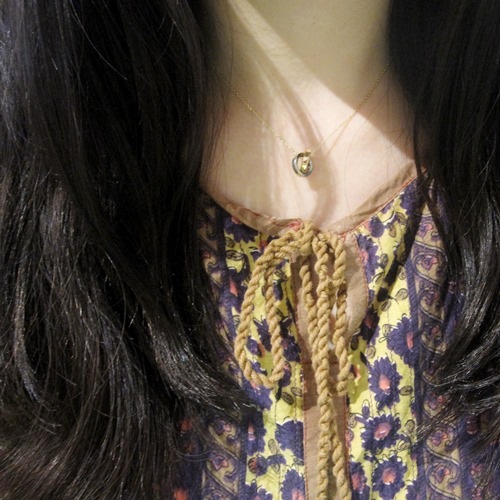 SILVER & 10K RING NECKLACE