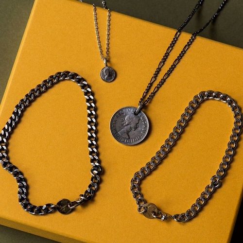 COIN CHARM CHAIN BRACELET TAG RP
