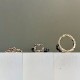 Rusty Thought Stitch Oval Frame Ring diamond